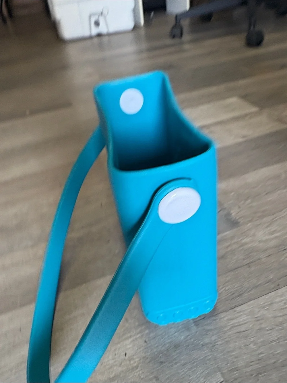 Turquoise Silicone Crossbody Bag with Vent Holes